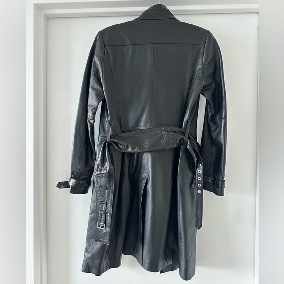 Sisley Genuine Leather Trench Coat - Picture 5 of 12
